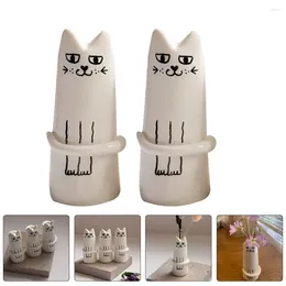 Vases 3 Pcs Flower Pots Vase Ornaments Modern Creative Resin Dining Table Home Decoration Container White