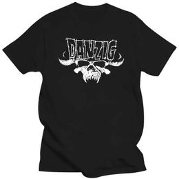 Men's T-Shirts Mens Clothing Man Clothing Cap Hat Design MenS Summer Style Fashion Swag Men . MenS Danzig Skull Distressed T-Shirt Y240522