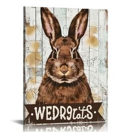 Country Easter Canvas Print Wall Art Decor Chocolate Bunny Quote Christian Sign Painting Poster Plaque Home Decoration