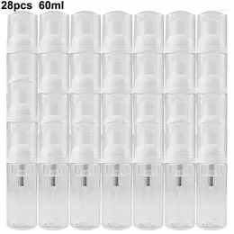 Storage Bottles 28 Pack 30ml/50ml/60ml Plastic Foaming Soap Bottle Empty Refillable Foam Dispenser Pump For Travel