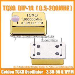 Gold Plated TCXO DIP-14 1M 8/10/16/20/24/25/30/32/40/48/60/100MHZ Golden Rectangular Temperature Compensated Crystal Oscillator