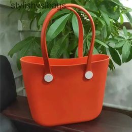 Shoulder Bags Cross border EVA Crescent Beach Bag Outdoor Storage Basket No Hole Sealing European and American Burst H240529