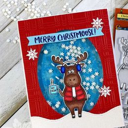 Hot Cocoa Christmas Boy Girl Moose Clear Stamp and Cutting Dies DIY Card Album Make Scrapbook Crafts Stencil New Supplies 2020