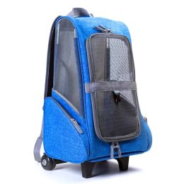 Suitcases Foldable Pet Rolling Luggage Bag Cat&dog Backpack On Wheels Girl 18 Inch Carry Pets Handbag Trolley Travel Bags