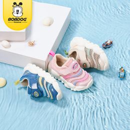 BOBDOGHOUSE Girl's Trendy Close Toe Breathable Sandals, Comfy Non Slip Durable Beach Water Shoes for Kid's Outdoor Activities BM22381