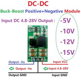 2PCS 3W +/- Voltage Converter Positive to Negative power supply DC-DC Boost-Buck Module +5~+28V to -5V -10V -12V-15V