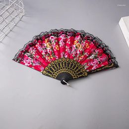 Decorative Figurines Vintage Spanish Hand Fan Lace Foldable For Women Dancing Wedding Props Gifts