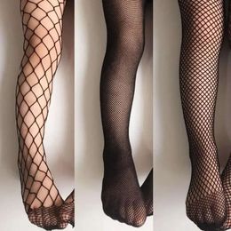 5PCS Children Fashon Black White Colour Pantyhose Fishnet Tights Mesh Stockings for Kid Summer Lace Net Grid Girl Sock