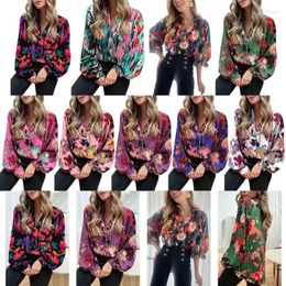 Women's Blouses Women 2024 Polos Shirt V Neck Collared Fall Tops Long Sleeve Tunics