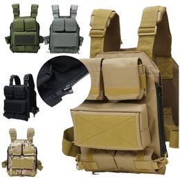 Tactical Molle Vest Outdoor Sports Airsoft Gear Molle Pouch Bag Carrier Camouflage Combat Assault Body Protector Chest Rig NO06-043 Wfuib