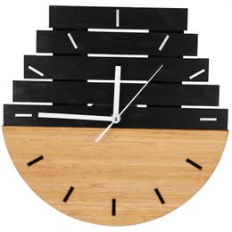 Wall Clocks Wooden Clock Modern Design Vintage Rustic Shabby Quiet Art Watch Home Decoration B