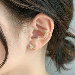 2024 925 Silver Needle Water Diamond South Koreas East Gate Bow Knot Earstuds Fairy Style Versatile Earrings Ear Buckles Jewellery Female
