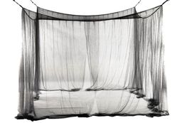4Corner Bed Netting Canopy Mosquito Net for QueenKing Sized Bed 190210240cm Black Bed Curtain Room Decoration9619415