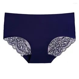 Women's Panties Fashion Lace Underwear Women Sexy Briefs Solid Colour Lingerie Breathable Seamless Female Soft Underpants