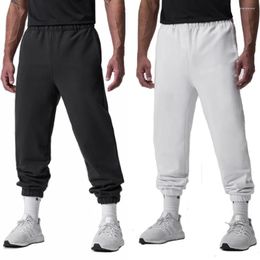 Men's Pants Mens Cotton Thick Sweatpants Gym Training Sports Jogging Male Running Workout Fitness Trousers 320g Black White