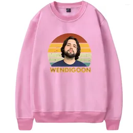 Men's Hoodies Y2K Wendigoon 2D Capless Sweatshirts For Couples Fashion Winte Women/Men Funny Clothes