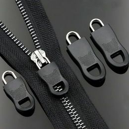 Detachable Metal Zipper Pull Zipper Repair Kit Tags Zip Fixer for Clothes Black Zipper Puller Slider for Home Bag Suitcase Cloth