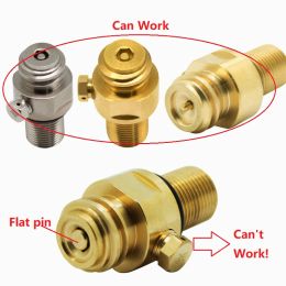 Soda Bottle Cylinder Convert Kit Brass Adapter for Refill Co2 Gas, Soda Inflatable Valve Connector for Interface W21.8 / CGA320