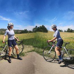 YKYWBIKE Cycling Bib Shorts Women Summer Bike Bibs Shorts Padded Tights Bicycle Pants Quick Drying Breathable Shorts Suspenders