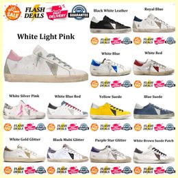 Designer shoes Sneakers Golden S Loafers Casual Shoes Leather Italy Dirty Old orange pink black Shoes Brand Women Men Super-star Ball Star Trainers with Box size 35-45