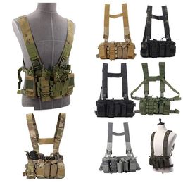 Tactical Camouflage Chest Rig Molle Vest Outdoor Sports Airsoft Gear Combat Assault Accessory Mag Pouch Magazine Bag Carrier NO06-033 Nrsun