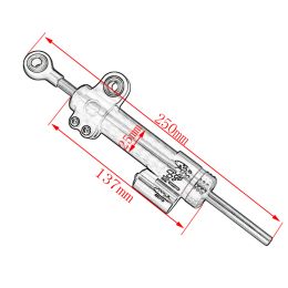 For Kawasaki Ninja ZX6R ZX-6R CNC Steering Damper Stabilizer w/ Bracket Set Saftety Control 2005 2006 Motorbike Part Accessories