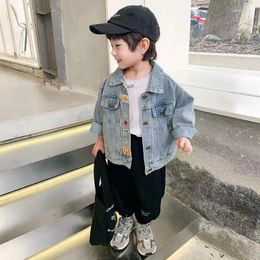 Jackets Boys Coat Spring And Autumn Clothes Childrens Denim Top Fried Street Baby Fashion