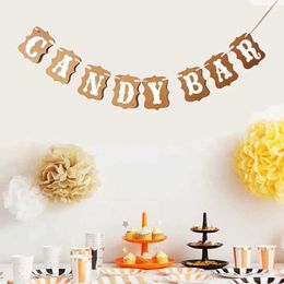 Banners Streamers Confetti Candy Bar Party Banner Wedding Party Reception Buffet Decoration Photography Banner Prop d240528