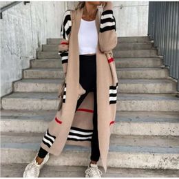 Women S Elegant Spring Winter Single Breasted Hooded Long Coats Sweaters Ladies Loose Solid Colour Knitted Tops Outerwear Sweaters F Ddf C