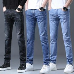 Men's Jeans Autumn Straight Fit Feet 2024 Trend Stretch Casual Long Pants Mens Men Clothing