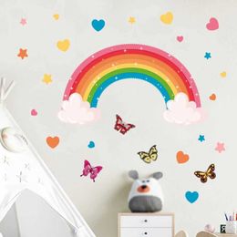 Wall Decor Rainbow Wall Stickers for Kids Rooms Bohemia Style Decorative Sticker Children Wall Decals for Childrens Room Girl Nursery d240528