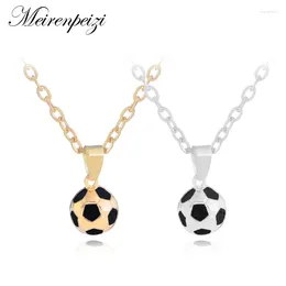 Pendant Necklaces Rock Punk Sporty Stereoscopic Football Soccer Necklace For Men Personality Enamel Jewellery Friend Couple Gift