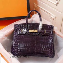 Handbags Marked motorcycle Safari line smooth crocodile pattern leather carrying bag for womens fashionable trend