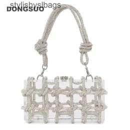 Shoulder Bags Totes Home>Product Center>Handle>Water Diamond>Evening Acrylic Club Bag Designer Transparent Crystal Diamond H240528