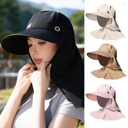 Wide Brim Hats Breathable Sun Hat Removable With Shawl Bucket Protection Fisherman Women