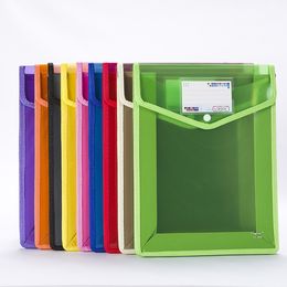 A4 Stereo File Folders Colourful Transparent PP Storage Vertical File Bags Filing Products School Office Organiser Large Capacity