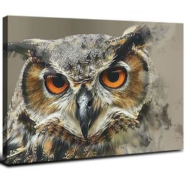 Owl Decor Wall Art Owl Wall Decor Bird Canvas Decorated Prints Painting Framed Artwork for Bathroom living room Bedroom