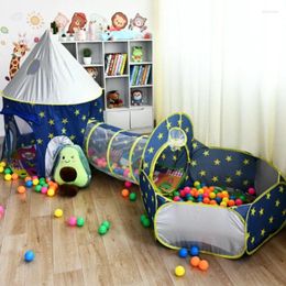 Tents And Shelters 3 In1 2Color Children Tent House Toy Ball Portable Tipi Interactive Pit Pool Kid Removable Indoor Outdoor Playhouse Gift