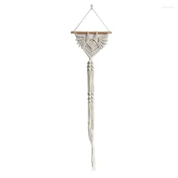 Decorative Figurines Hanging Tapestry Macrame Hanger Organiser Bat Shape Hand Woven Flower Pot Display Holder Wall Planter Net Pocket