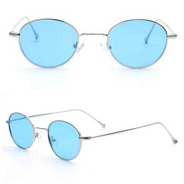 Sunglasses Stylish Round Womens Sunglasses Polarized Mens Sun Glasses UV400 Driving Frames Metal Blue Pink Black Fashionable Female Male Q240527