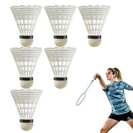 Badminton Sets Nylon badminton balls for training 3/6 pieces plastic badminton balls for outdoor training durable medium speed S5280