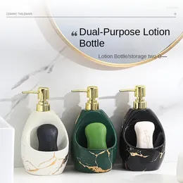Liquid Soap Dispenser Hand Sanitizer Bottle Detergent Kitchen Bathroom Accessories Ceramic Lotion Marble Texture Ceramics