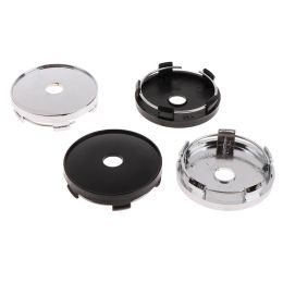 4Pcs/lot 60mm Fit 65mm Logo Black Plastic Car Wheel Centre Hubcaps Covers Set Car Wheel Rim Hub Caps Car Styling Accessories