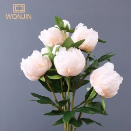 2 Heads Artificial Flowers Bouquet Beautiful Silk Peony Wedding Home Table Decor Arrange Fake Plants Valentine's Day Present