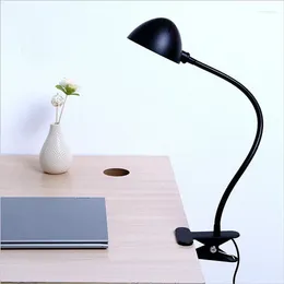 Table Lamps Modern Industrial Style Lights For Bedroom Bedside Folding Desk Lamp Clip Dimmer Led Light Clamp Lampshade Abajur