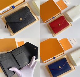 Cowhide Emboss Victorine Fold Short Wallets Coin Purse Top Quality Designer Luxury Clutch Bags Women Lady Fashion Passport Card Ho8989499