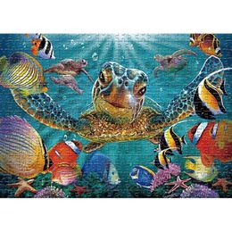 Puzzles 1000 Pieces Ocean Giant Turtle Jigs Puzzle Home Decor Adults Puzzle Games Family Fun Floor Puzzles Educational Toys for Kids