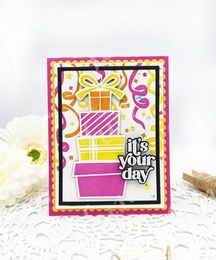 Hot Sell New Metal Cutting Dies Birthday It's Your Day Clear Stamps Layered Stencils Set Diy Scrapbook Diary Paper Greeting Card