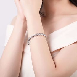 Sterling Sier Wholesale Round Cut Tennis Braceletjewelry Loose Gemstone Moissanite Diamond