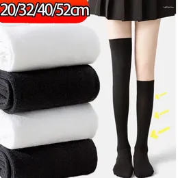 Women Socks Japanese JK Girls Sexy Black White Mid Long Sleeve Solid Colour Spring Autumn Uniform Stockings Fashion High Quality